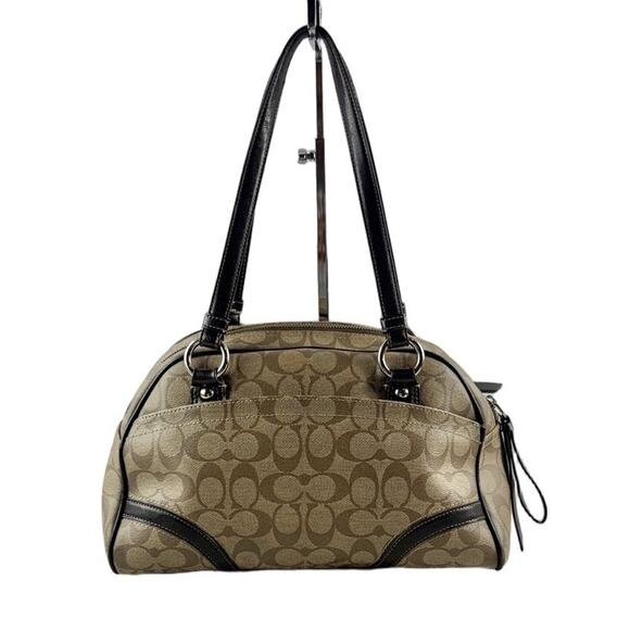 COACH-F18918-PEYTON-SATCHEL KHAKI/MAHOGANY - Picture 3 of 9